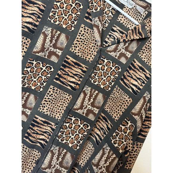 Le Caviar Vintage Leopard‎ Print Blouse Women's Size L - Picture 4 of 4